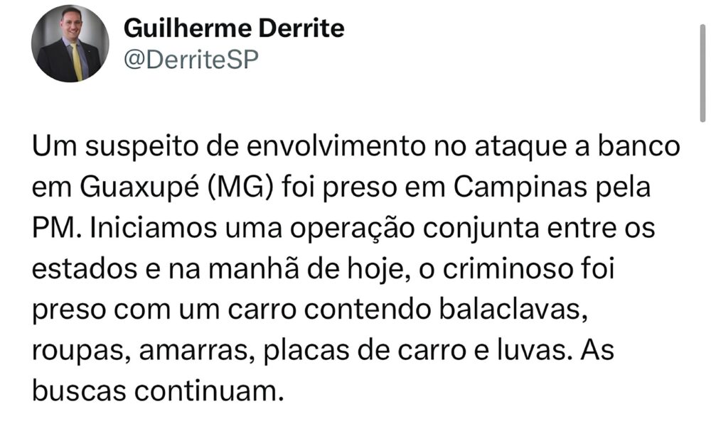 Investiga o em Campinas Pode Revelar Conex o Entre Sequestro de Empres rio e Ataque a Banco em Guaxup O Quebra Cabe a Criminal Est Apenas Come ando