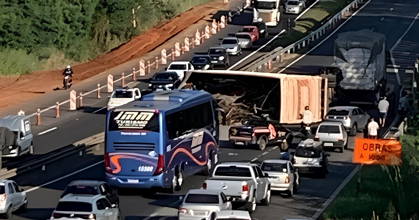 Quando o Tempo Pára na Estrada: O Dia em Que uma Carreta Tombou e Paralisou Piracicaba 1 Quando o Tempo P ra na Estrada O Dia em Que uma Carreta Tombou e Paralisou Piracicaba